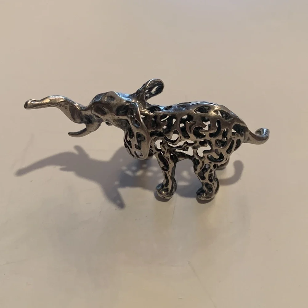 Pewter Elephant Figurine